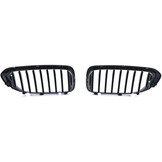 Autogrille - geschikt voor BMW 5 Serie G30 G31 G32 17-20 - Sport rooster - Glans zwart
