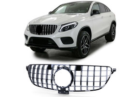 Autogrille geschikt voor Mercedes GLE Coupe C292 - Sportrooster - Zwart Chroom