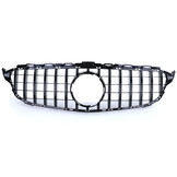 Autogrille - geschikt voor Mercedes C-klasse W205 S205 14-18 - Zwart Glans - Sportieve Uitvoering