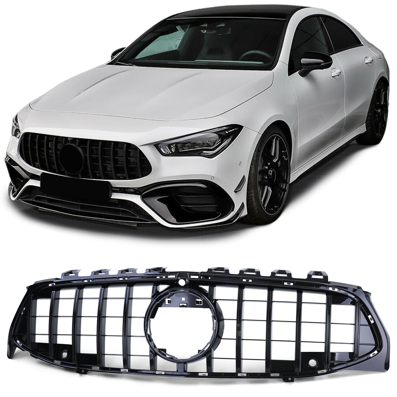 Sport Grill - Mercedes CLA C118 X118 vanaf 19 - ZWART GLANS - Sport optiek