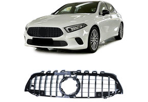 Autogrille geschikt voor Mercedes A-klasse W177 - Sport optiek - Glanzend zwart