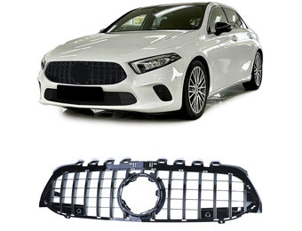 Autogrille - Mercedes A-klasse W177 - Sport optiek - Glanzend zwart