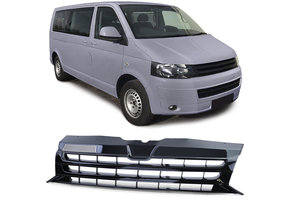 Autogrille - VW Bus T5 Facelift 09-15 - Glanzend Zwart - Badgeloos