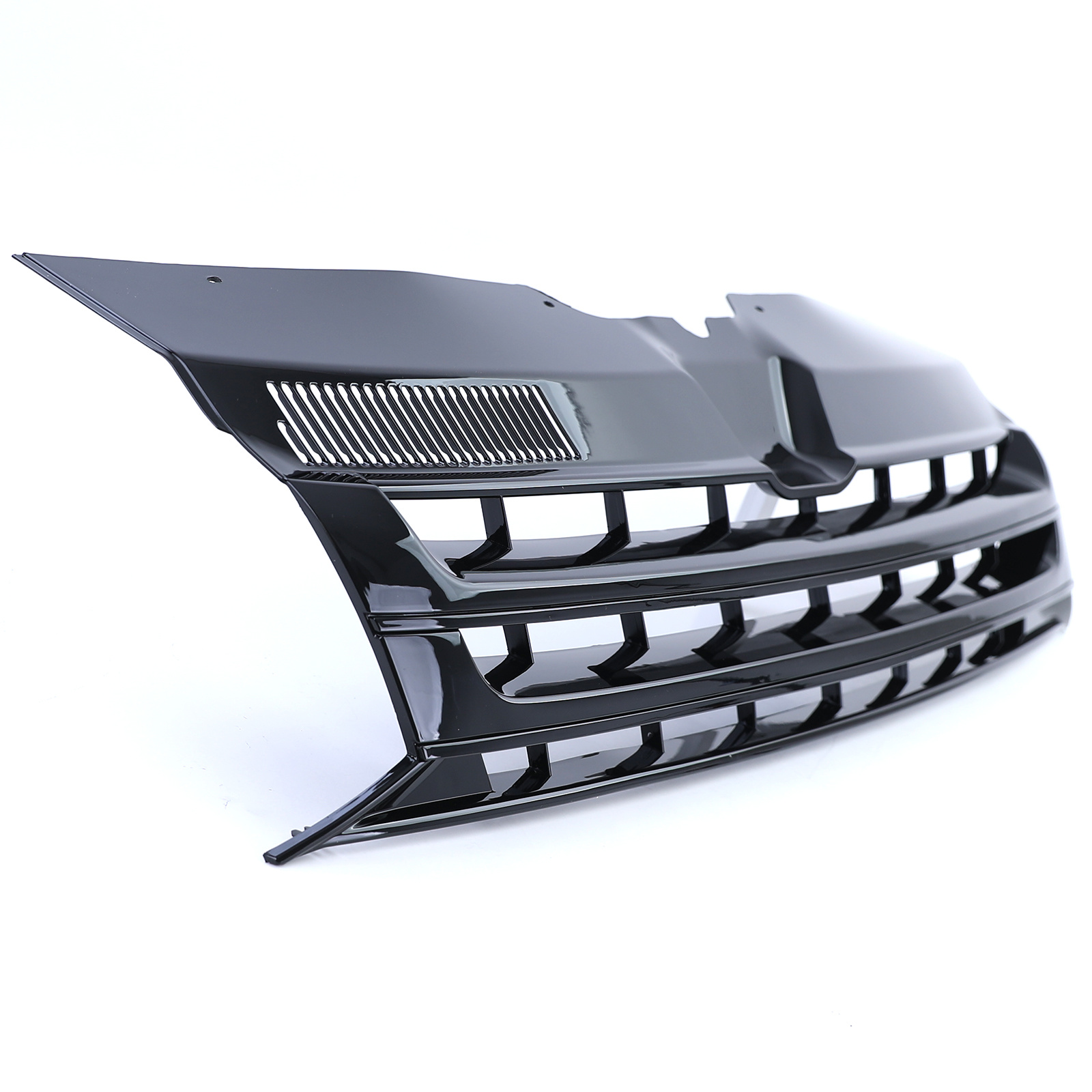 Autogrille geschikt voor VW Bus T5 Facelift 09-15 - Glanzend Zwart - Badgeloos