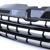 Autogrille - VW Bus T5 Facelift 09-15 - Glanzend Zwart - Badgeloos