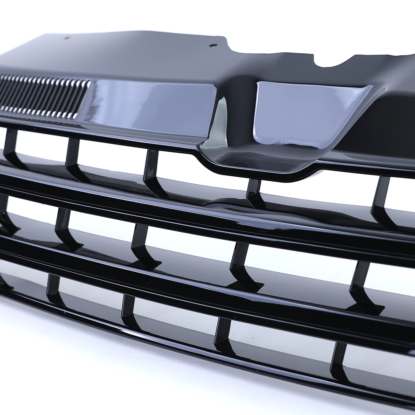 Autogrille geschikt voor VW Bus T5 Facelift 09-15 - Glanzend Zwart - Badgeloos