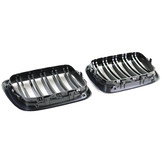Sport Grill geschikt voor BMW 3-serie E36 96-99 - Dubbele stang - Zwart glans
