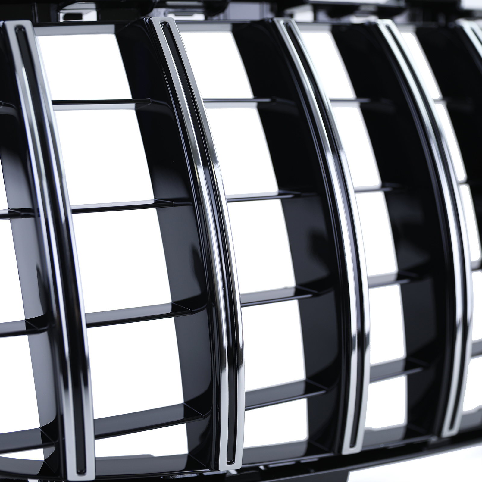 Autogrille geschikt voor Mercedes A-klasse W176 15-19 - Zwart Glans/Chroom - Sportieve look