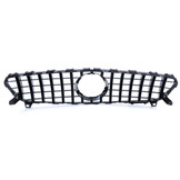 Autogrille - Mercedes A-klasse W176 15-19 - Zwart Glans/Chroom - Sportieve look
