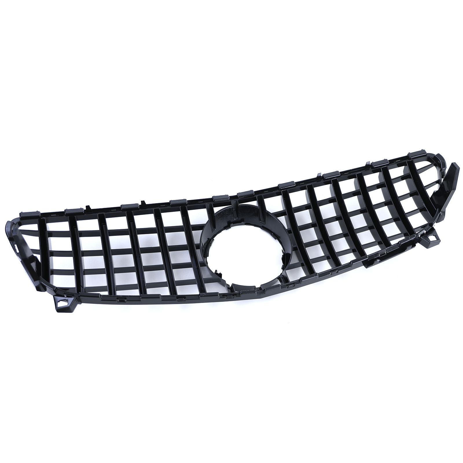 Autogrille geschikt voor Mercedes A-klasse W176 15-19 - Zwart Glans/Chroom - Sportieve look