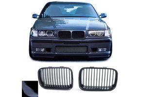 Autogrille geschikt voor BMW 3-serie E36 91-96 - Zwart Glans - Sport Rooster
