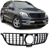 Autogrille geschikt voor Mercedes ML W166 11-15 - Sportieve zwarte glanzende look