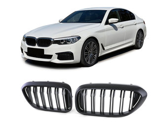 Autogrille - BMW 5er G30 G31 17-20 - Performance zwart mat - Dubbele spijl