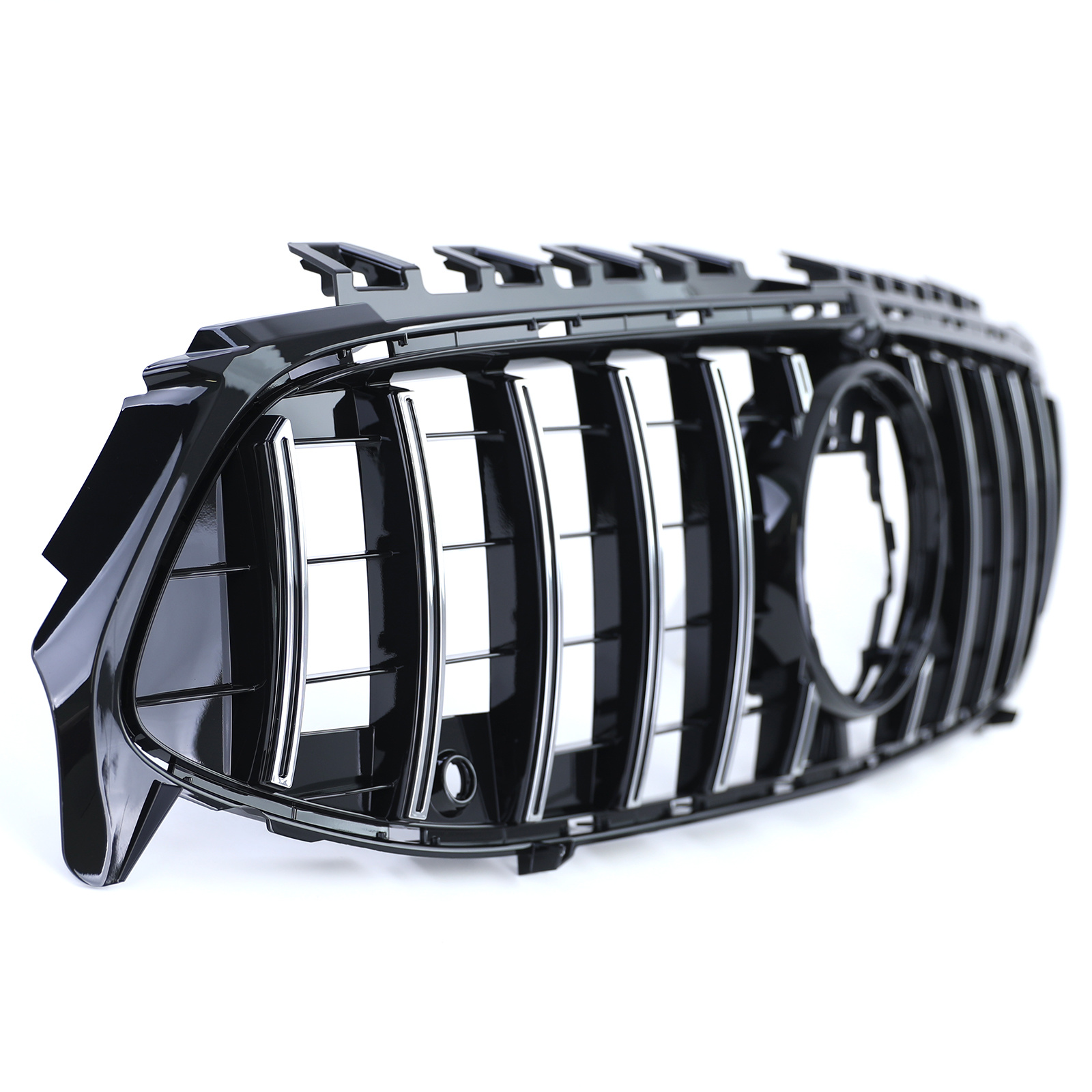 Autogrille geschikt voor Mercedes CLA C118 X118 - Zwart Glans/Chroom - Sport Optiek