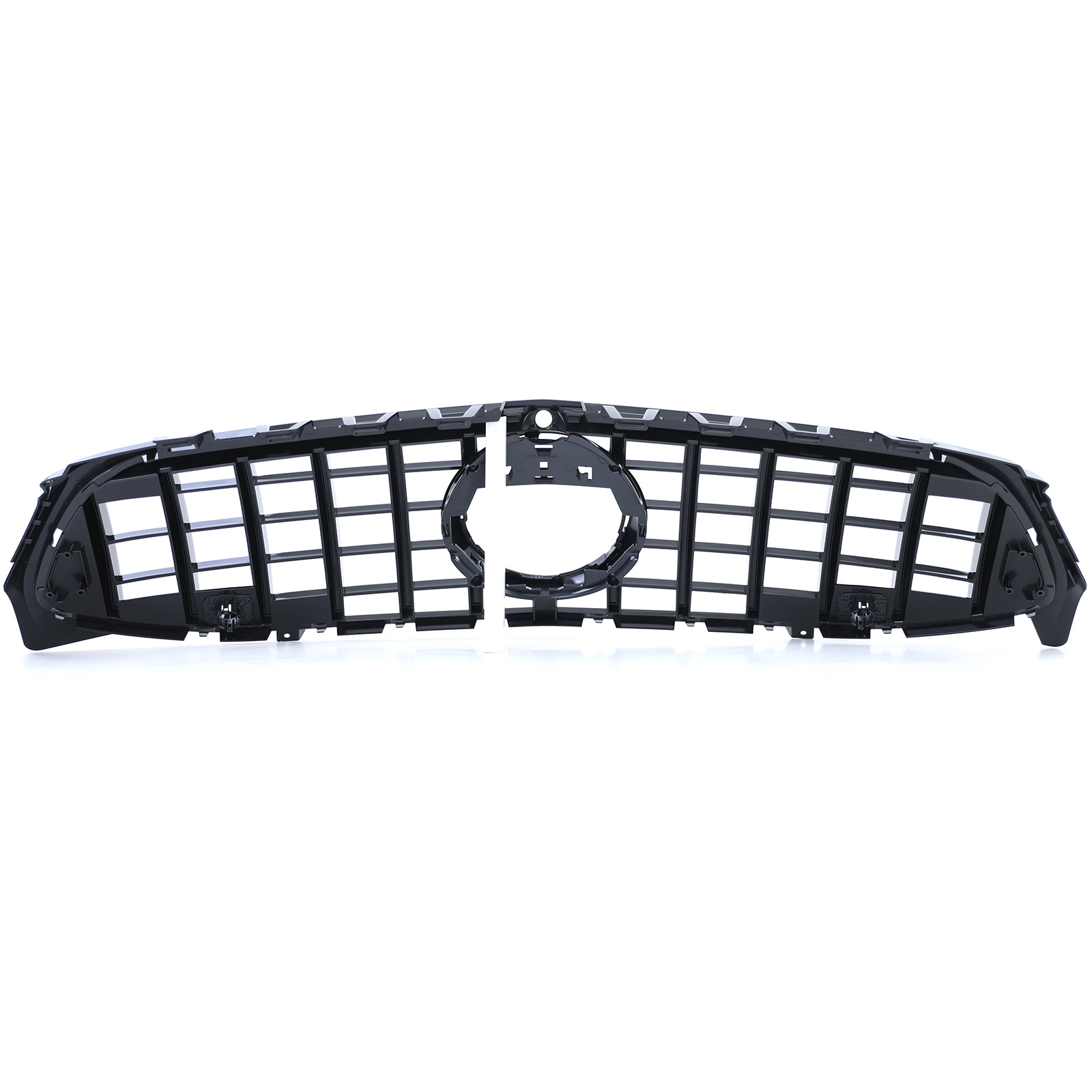 Autogrille geschikt voor Mercedes CLA C118 X118 - Zwart Glans/Chroom - Sport Optiek