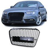 Autogrille geschikt voor Audi A5 B8 8T 11-17 - Sport Optiek - Glanzend Zwart