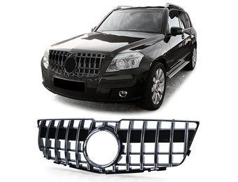 Autogrille - Mercedes GLK X204 08-12 - Zwart glans / chroom - Sport optiek
