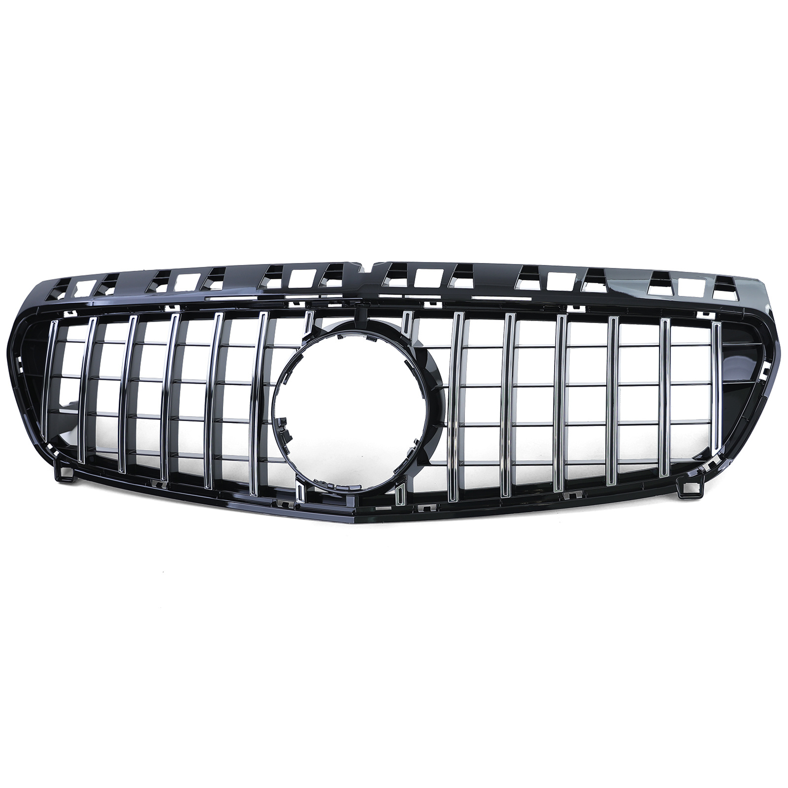 Autogrille - Mercedes A-klasse W176 12-15 - Sport optiek - Glans zwart/chroom