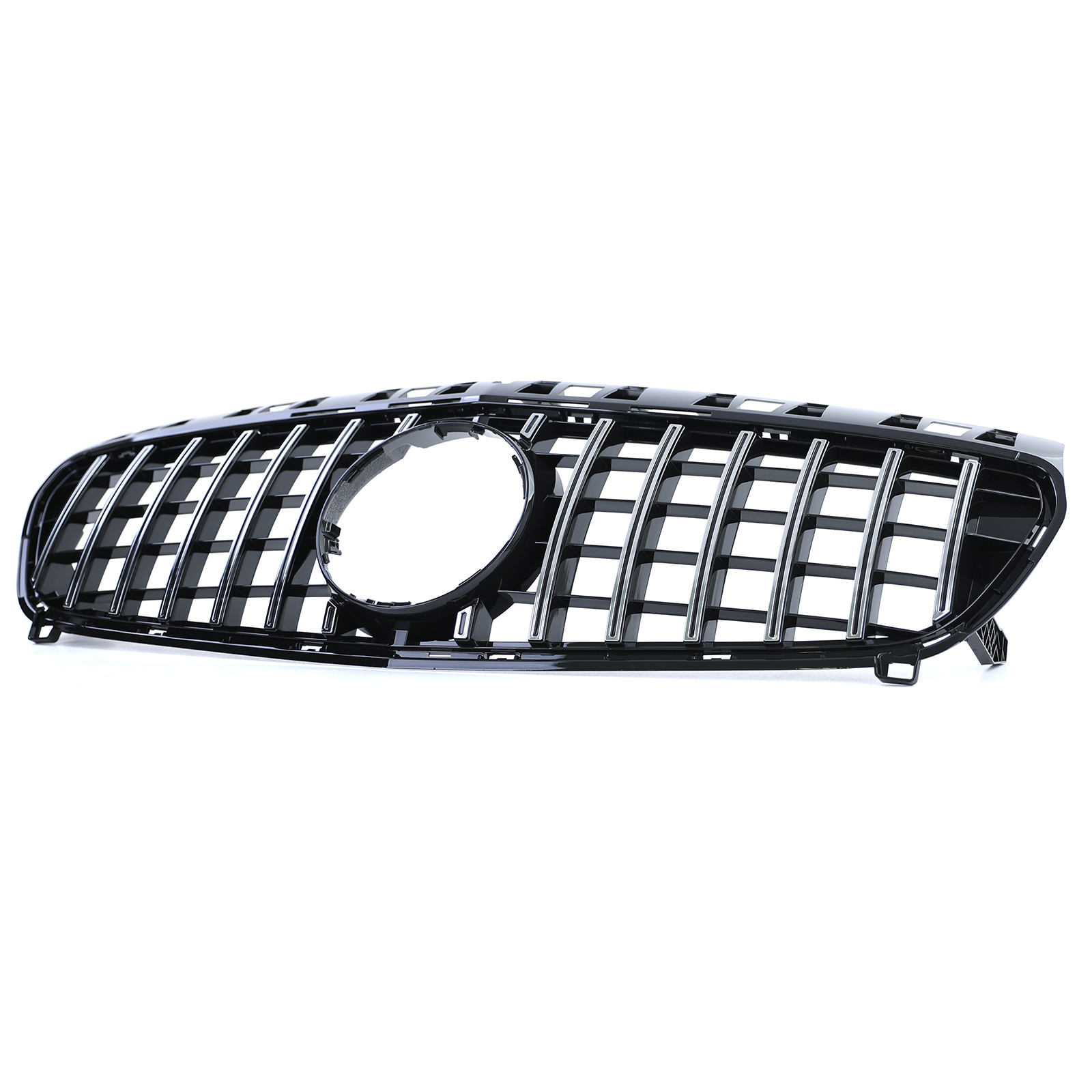 Autogrille - Mercedes A-klasse W176 12-15 - Sport optiek - Glans zwart/chroom