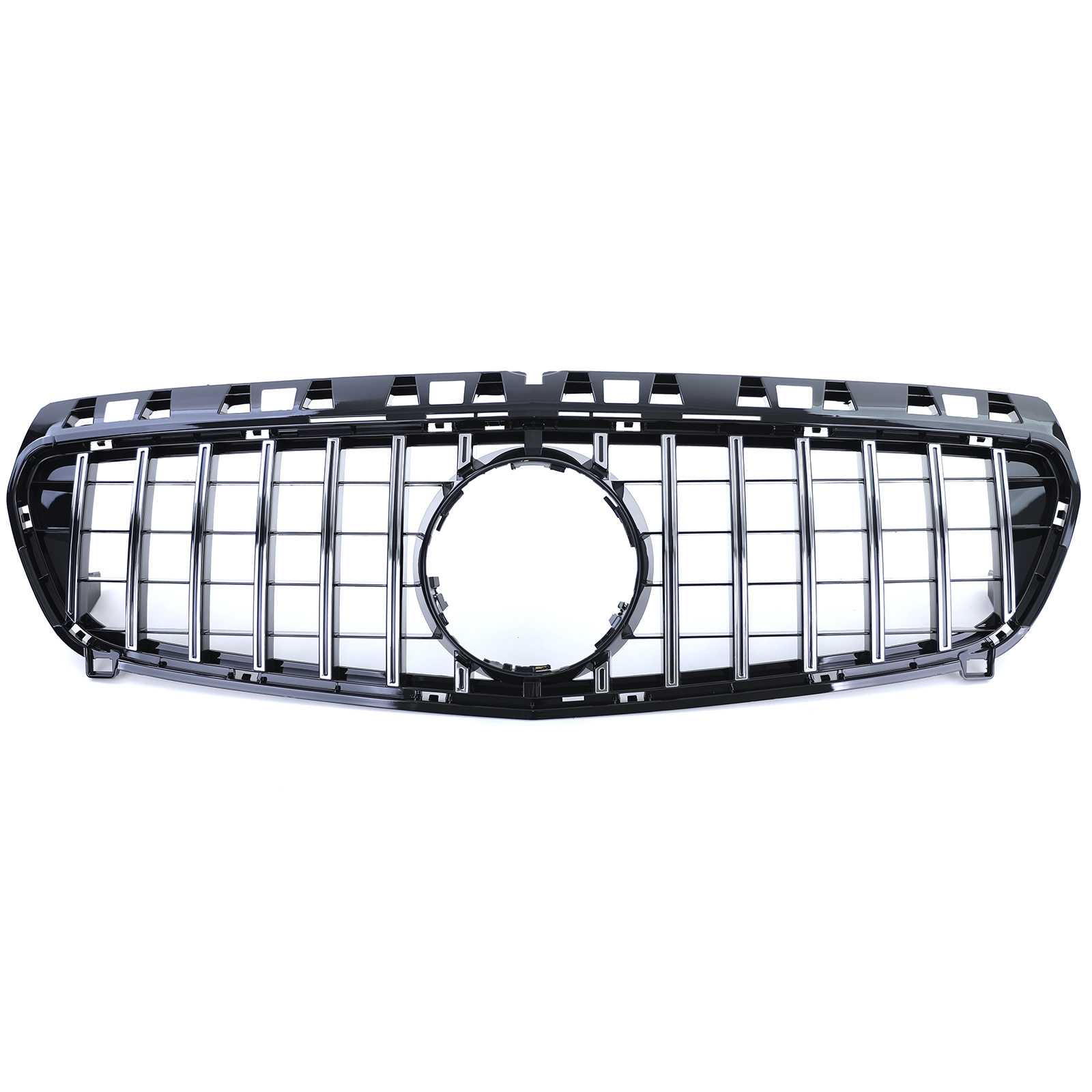 Autogrille - Mercedes A-klasse W176 12-15 - Sport optiek - Glans zwart/chroom