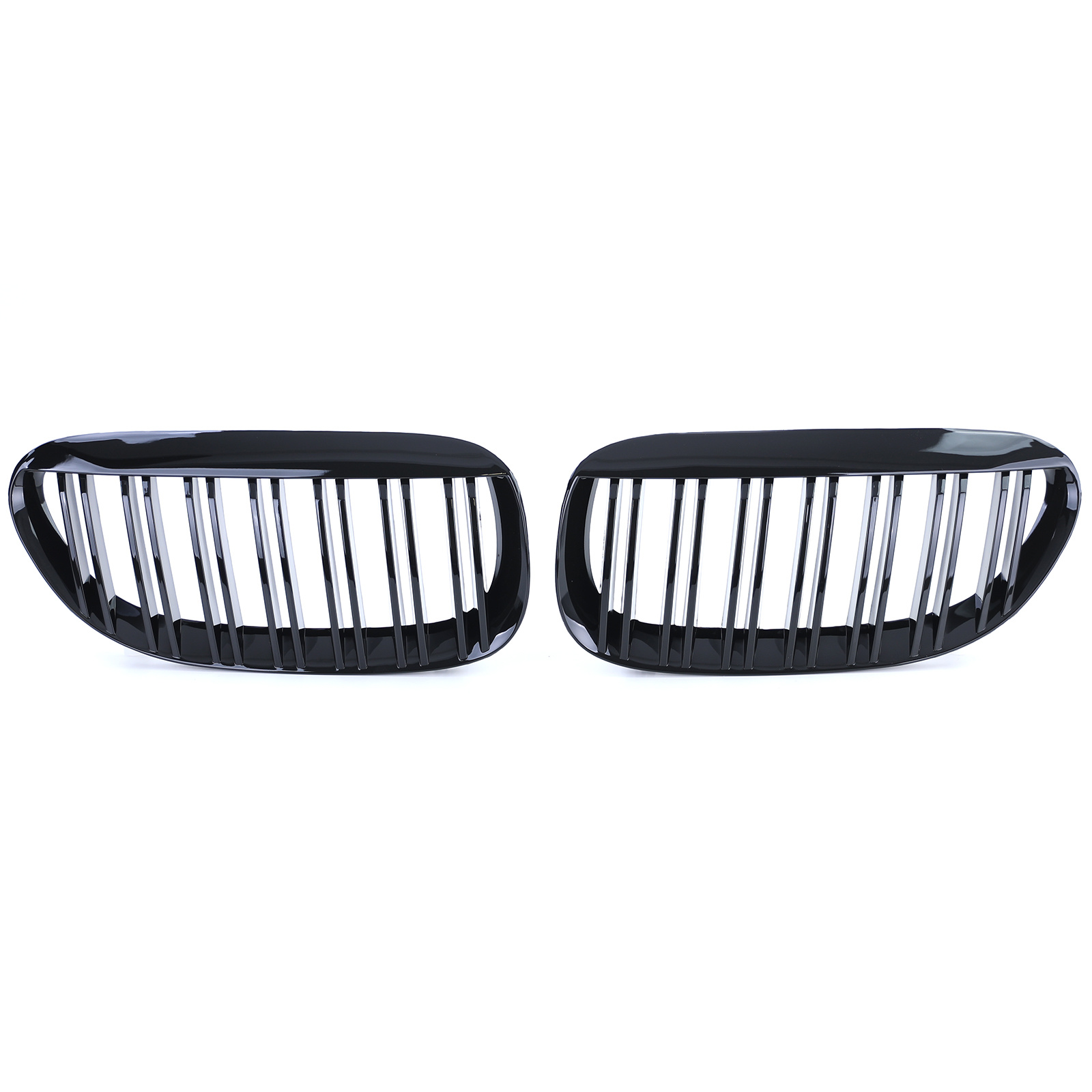 Autogrille - BMW 6 Serie E63 E64 - Dubbele stang - Zwart glanzend