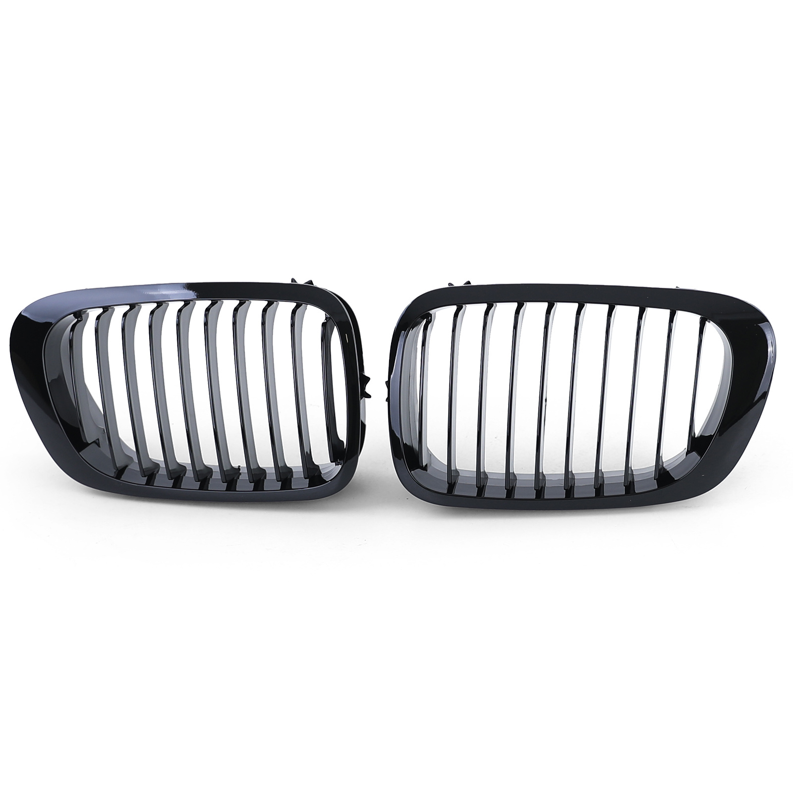 Sport Grill geschikt voor BMW 3 Serie E46 Coupe Cabrio 99-03 - 2-delig - Zwart glans