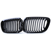 Sport Grill geschikt voor BMW 3 Serie E46 Coupe Cabrio 99-03 - 2-delig - Zwart glans