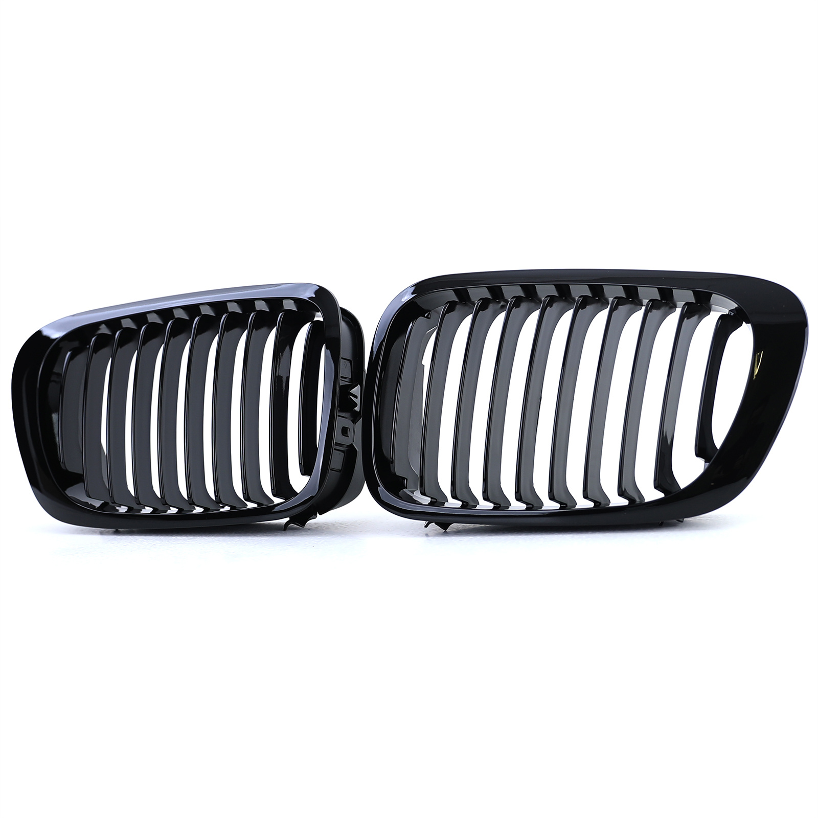 Sport Grill geschikt voor BMW 3 Serie E46 Coupe Cabrio 99-03 - 2-delig - Zwart glans