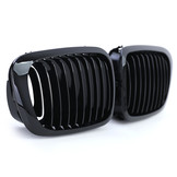 Sport Grill geschikt voor BMW 3 Serie E46 Coupe Cabrio 99-03 - 2-delig - Zwart glans