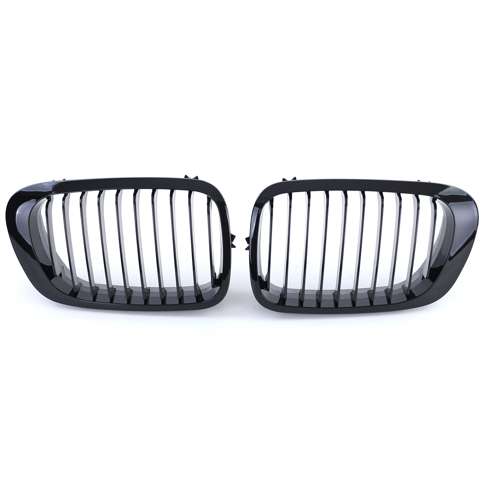 Sport Grill geschikt voor BMW 3 Serie E46 Coupe Cabrio 99-03 - 2-delig - Zwart glans