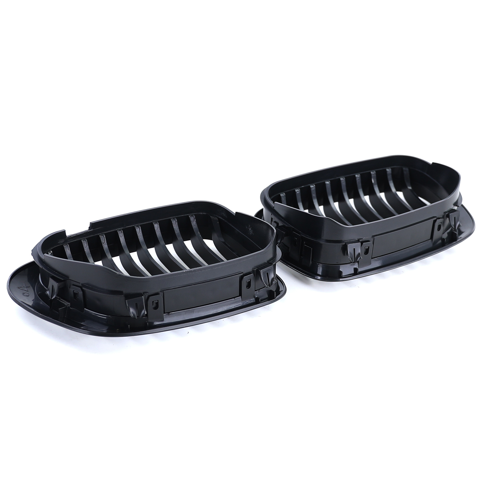 Sport Grill geschikt voor BMW 3 Serie E46 Coupe Cabrio 99-03 - 2-delig - Zwart glans