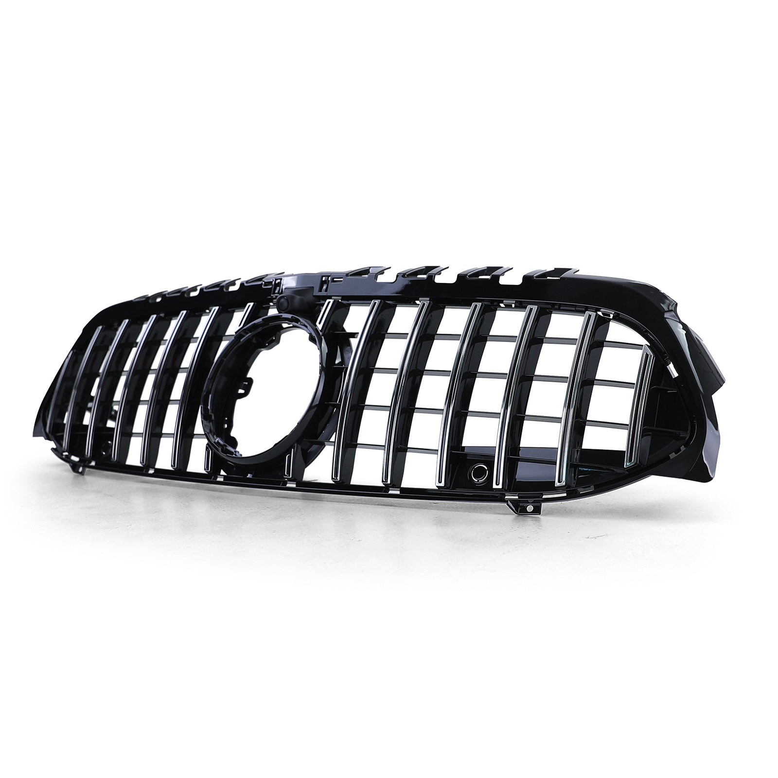 Autogrille - Mercedes A-klasse W177 V177 - Sport optiek - ZWART GLANS/CHROOM, 2018