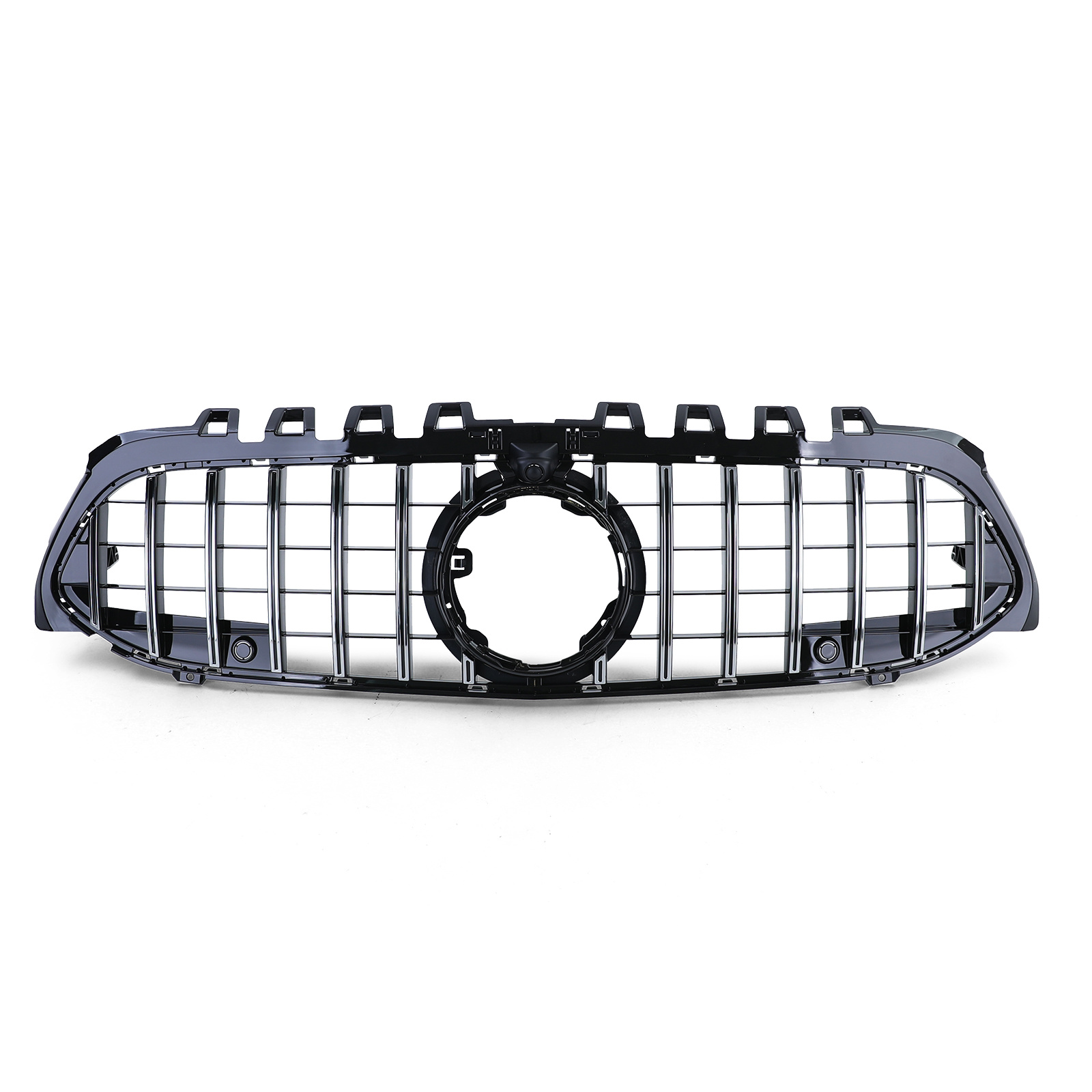 Autogrille - Mercedes A-klasse W177 V177 - Sport optiek - ZWART GLANS/CHROOM, 2018