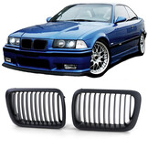 Sport Grill geschikt voor BMW 3 serie E36 Facelift vanaf 96 - 2 delen - PERFORMANCE ZWART MAT
