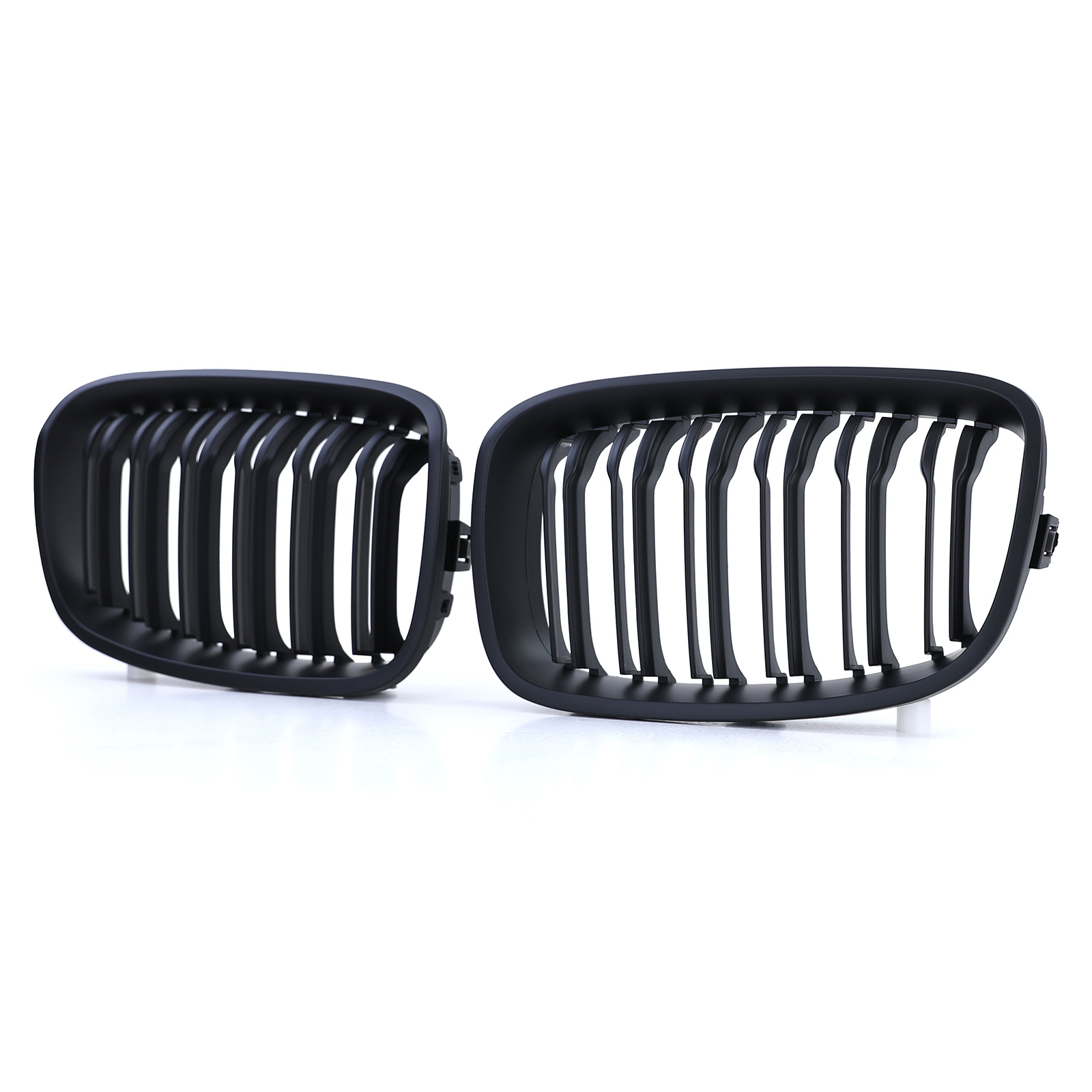 Grill Nieren - BMW 1 serie F20 F21 10-14 - Dubbele stang - Perf. Zwart Mat