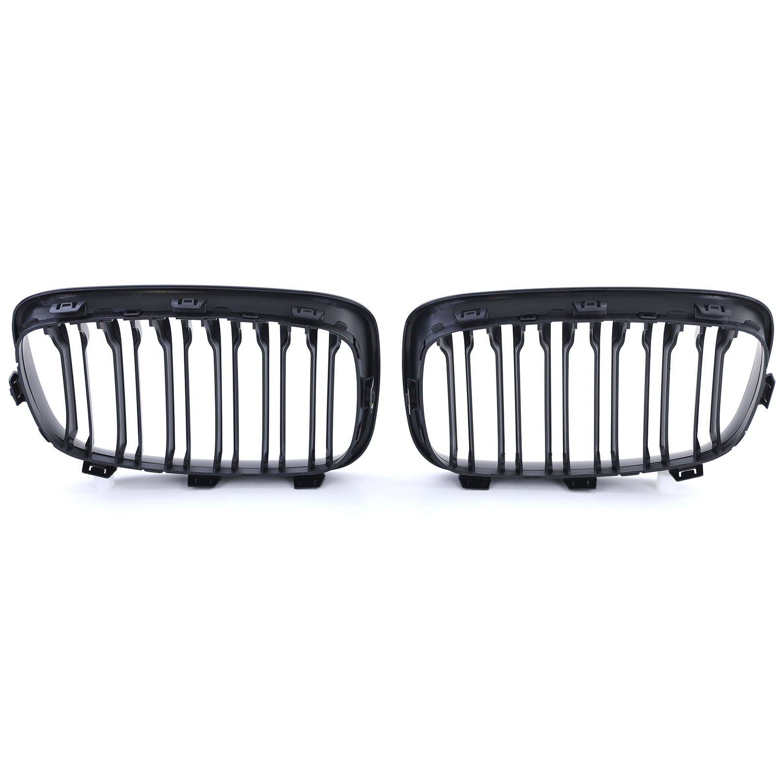 Grill Nieren - BMW 1 serie F20 F21 10-14 - Dubbele stang - Perf. Zwart Mat
