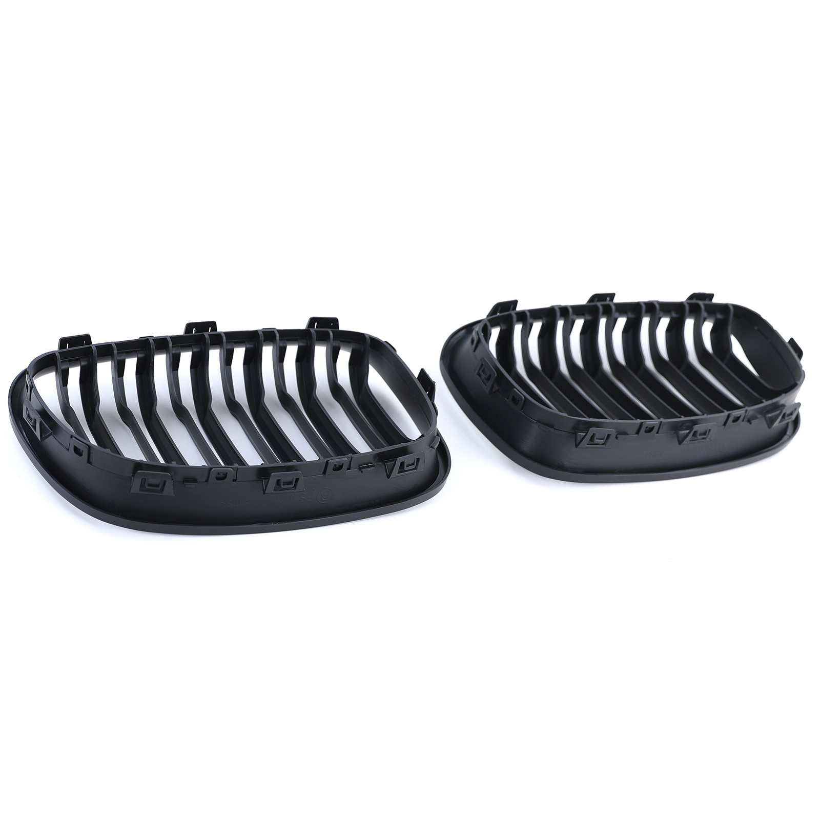 Grill Nieren - BMW 1 serie F20 F21 10-14 - Dubbele stang - Perf. Zwart Mat
