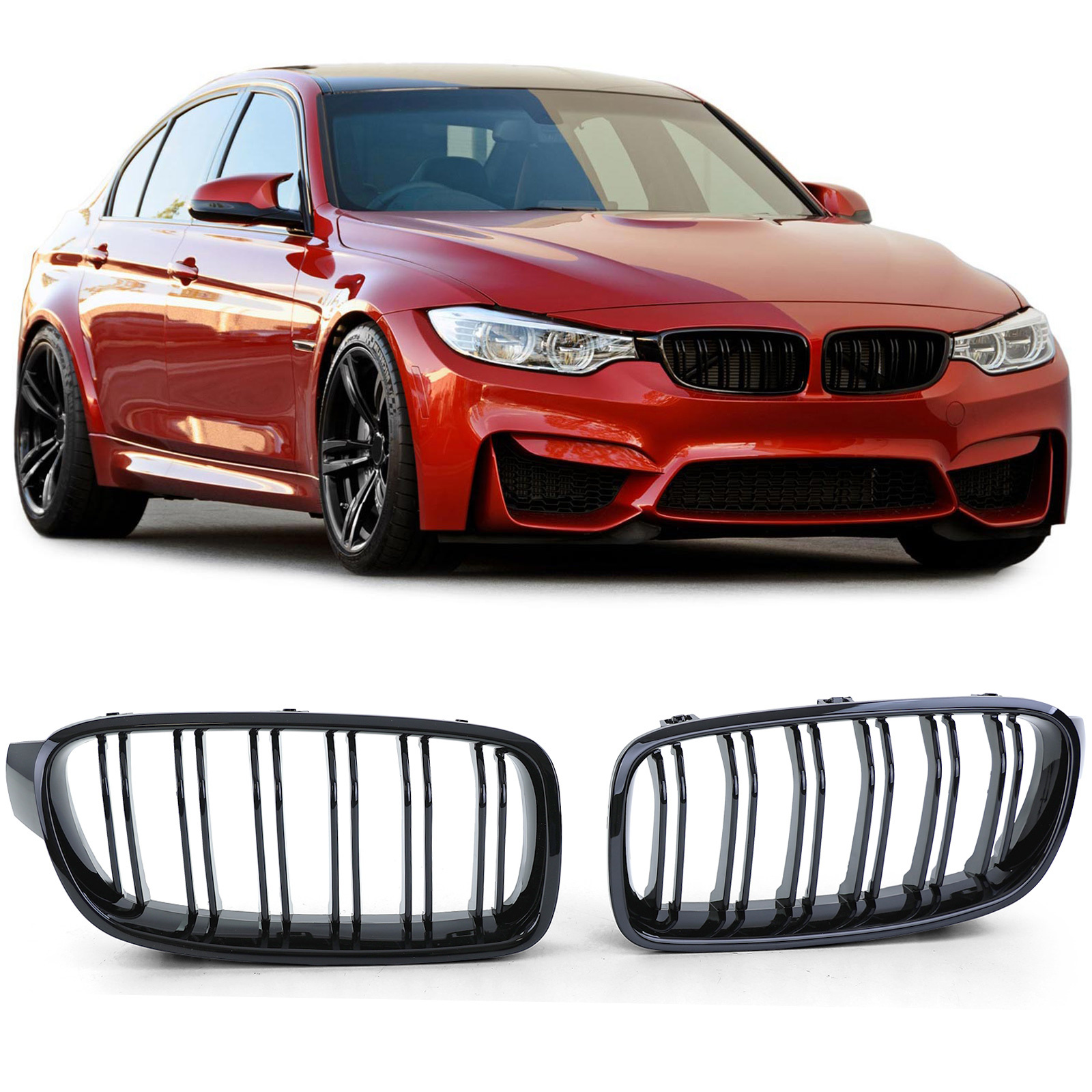 Grill - BMW F30 F31 11-19 - zwarte glans - sportief