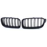 Grill nieren - geschikt voor BMW 3 Serie F30 F31 11-19 - Sportradiatorrooster dubbele stang - PERFORMANCE ZWART MAT