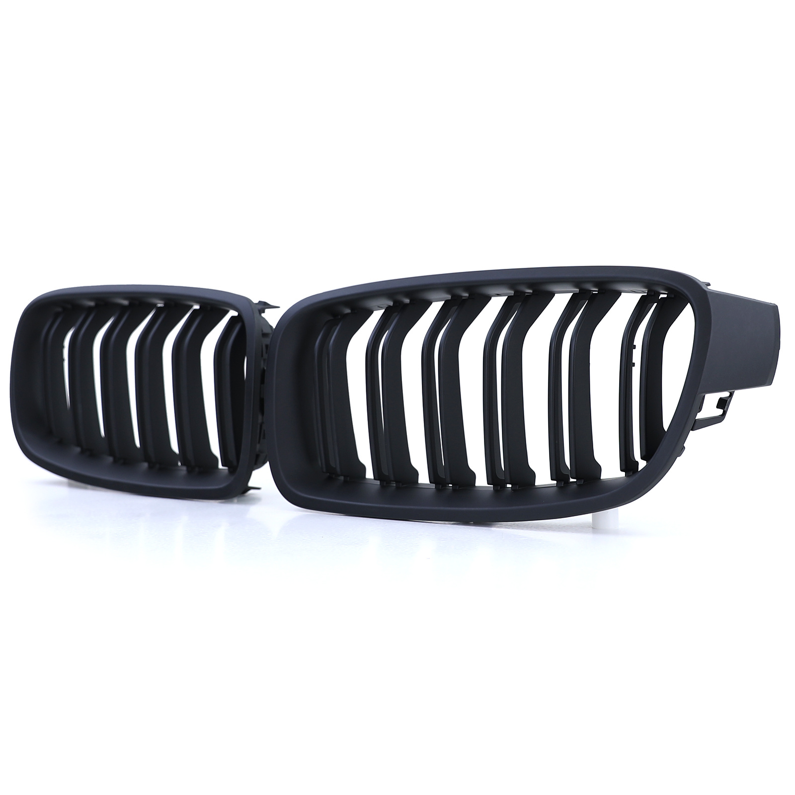 Grill nieren - geschikt voor BMW 3 Serie F30 F31 11-19 - Sportradiatorrooster dubbele stang - PERFORMANCE ZWART MAT