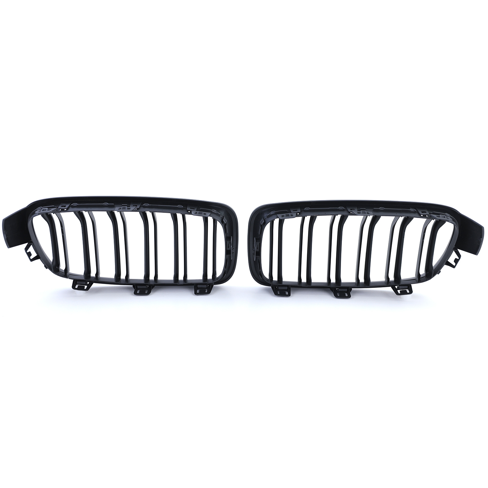 Grill nieren - geschikt voor BMW 3 Serie F30 F31 11-19 - Sportradiatorrooster dubbele stang - PERFORMANCE ZWART MAT