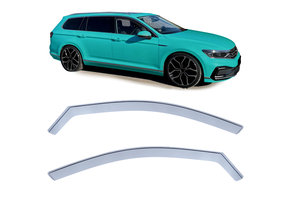 Zijwindschermen geschikt voor VW Passat 3C B8 vanaf 14 - Zwarte rook - Passend & kwalitatief