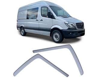 Zijwindschermen - Mercedes Sprinter W906 06-18 - Zwart - 100% passend