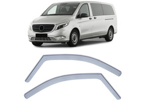 Zijwindschermen - Mercedes V-Klasse Vito W639/2 W447 vanaf 14 - Zwarte rook - 100% passend