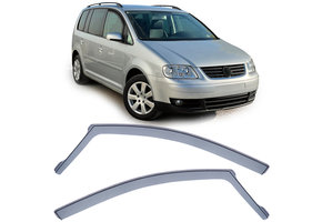 Zijwindschermen - VW Touran 1T 03-15 - Zwarte rook - Geschikt voor