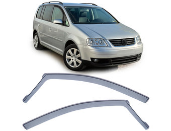 Zijwindschermen - VW Touran 1T 03-15 - Zwarte rook - Geschikt voor