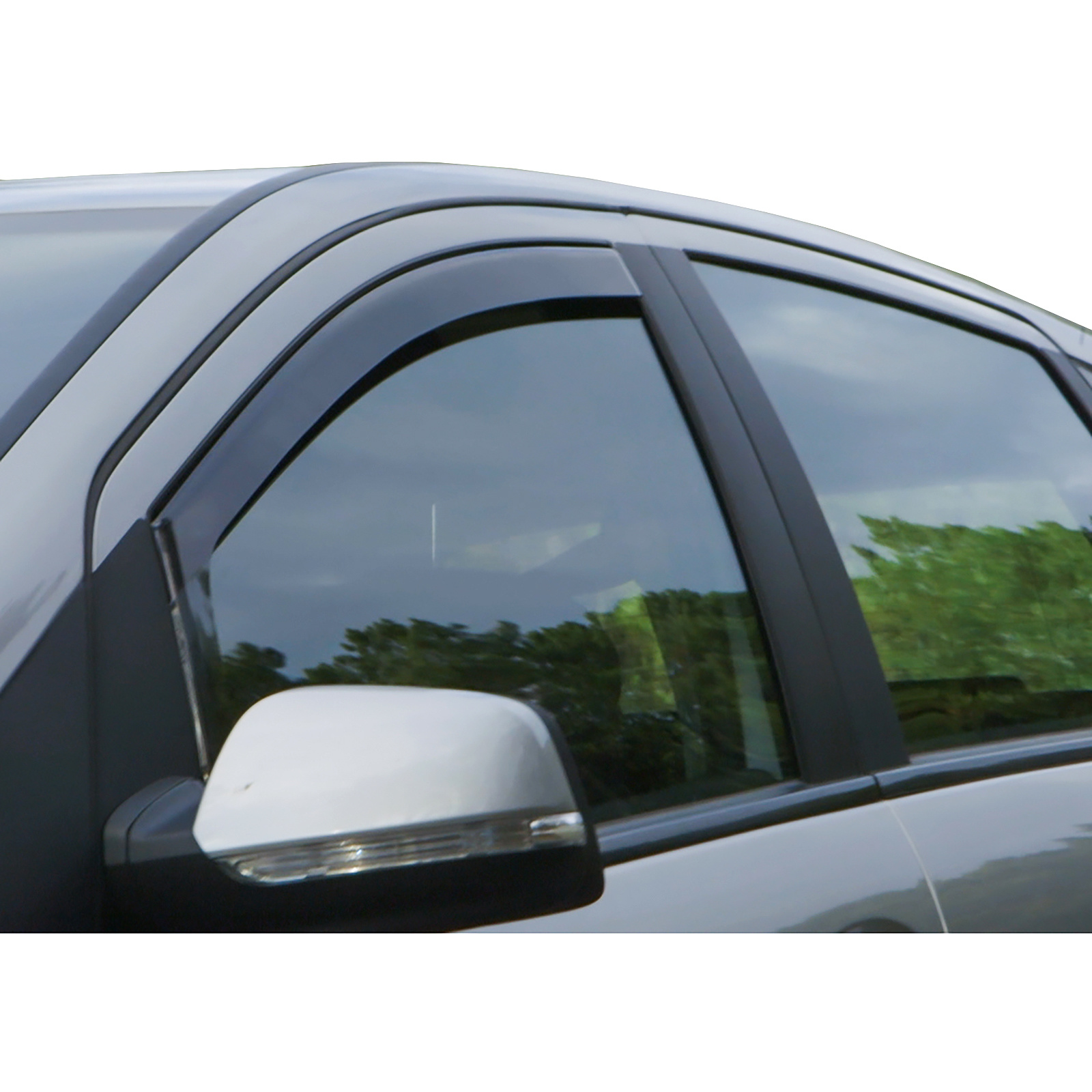 Zijwindschermen - Ford Fiesta JA8 08-17 - Regen- en Winddeflector - Zwarte rook