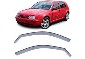 Zijwindschermen - VW Golf 4 97-06 - Zwart Rook - Passend & Aerodynamisch