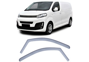 Zijwindschermen geschikt voor Citroen Jumpy Spacetourer vanaf 16 - Rookzwart - 100% passend