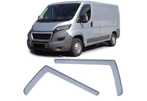 Zijwindschermen geschikt voor Peugeot Boxer 250 vanaf 06 - Zwart smoke - Passend & krasbestendig - 100% montagehandleiding - Aerodynamisch gevormd